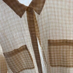 Sanctuary Cotton Seersucker Shirt, L